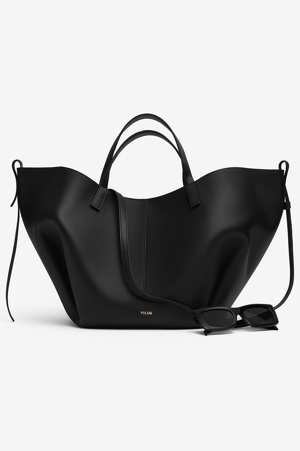 Vintage leather tote bag Julienne in elegant black– stylish women’s handbag with spacious design