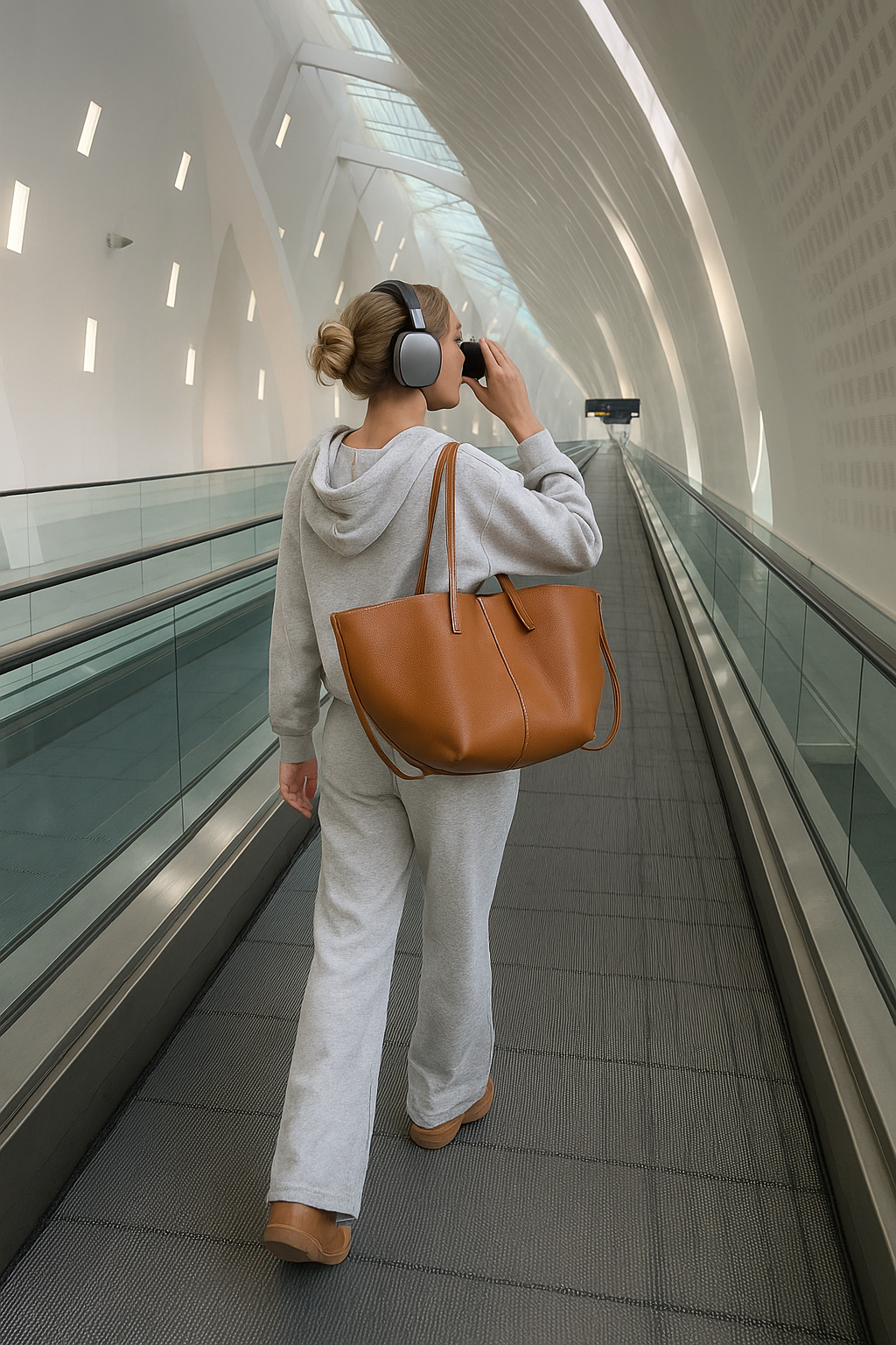 Vintage leather tote bag Julienne in elegant brown – stylish women’s handbag with spacious design