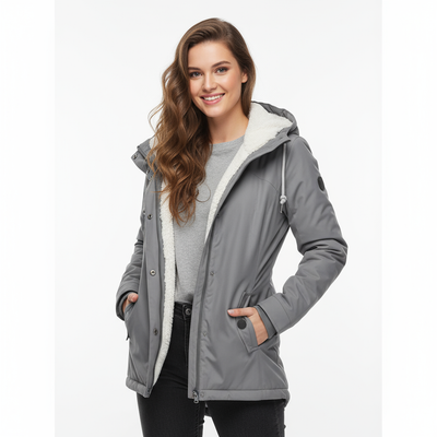 Elegant waterproof winter coat for women with warm faux fur lining – Leandra by Avery Lane