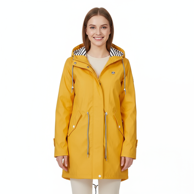 Stylish waterproof rain jacket for women with lightweight breathable design – Elouane by Avery Lane