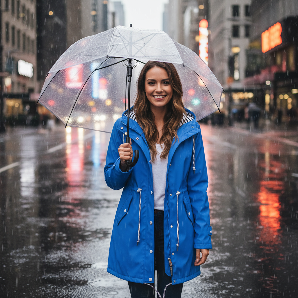 Stylish waterproof rain jacket for women with lightweight breathable design – Elouane by Avery Lane