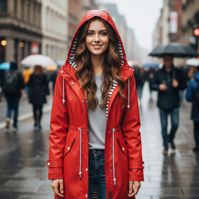 Stylish waterproof rain jacket for women with lightweight breathable design – Elouane by Avery Lane